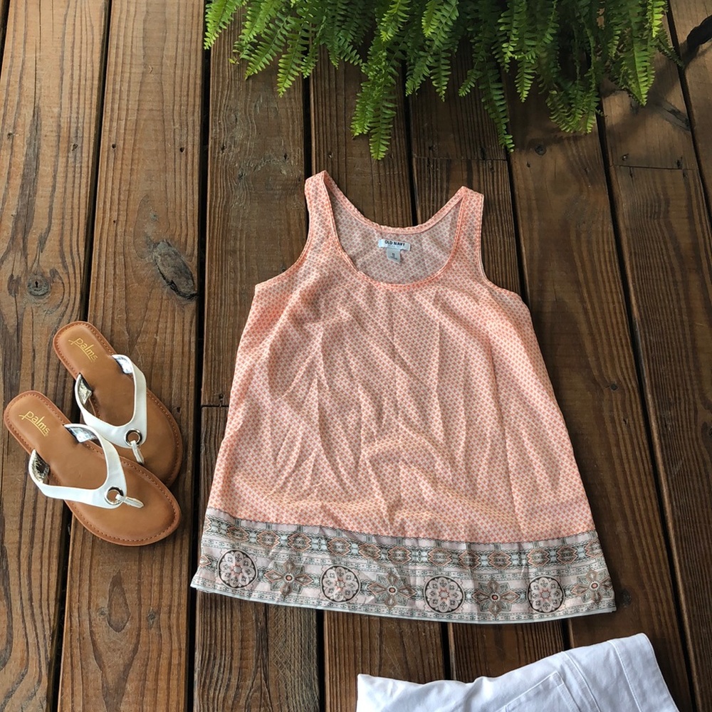 Old Navy Orange Pattern-XS - Picture 1 of 5